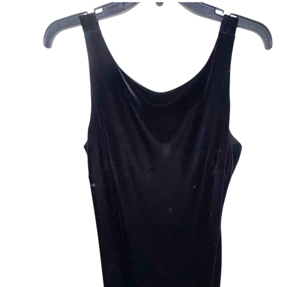 VTG Y2K Arianna By Rachel Kaye Dress Sz 10 Velvet Velore Black Maxi Dress 240029 - Picture 4 of 10